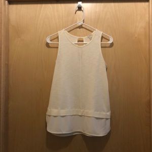 Off White Tank Top with Key Hole on Back